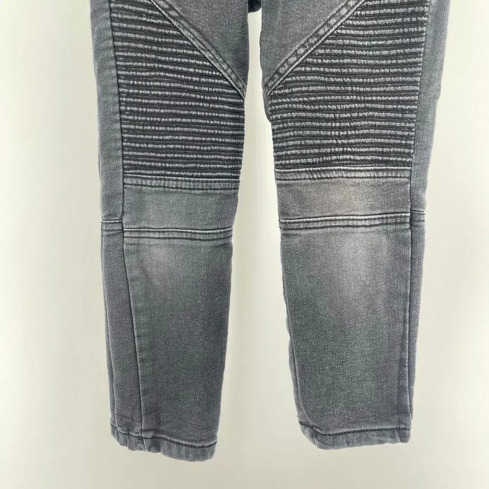 Steve’s Jeans Boys Moto Skinny Jeans Size 5 Gray Wash Stretch Denim Streetwear